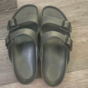 Birkenstock Charcoal Double-Strap Sandals